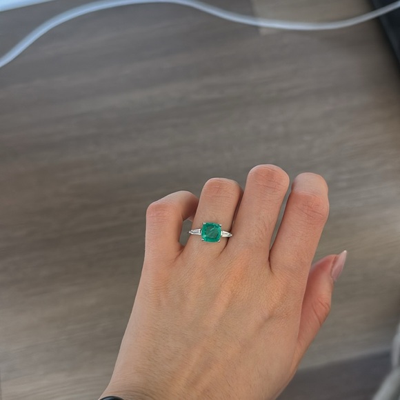 Silver ring (Size EUR- 17) measurements are shown on the photo - Picture 6 of 7